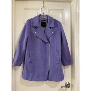 Talbots Women Wool Blend Modern‎ Zip Purple coat  SIZE 8P